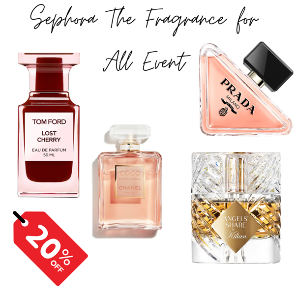 20% Off All Fragrances at Sephora Ends December twenty fourth